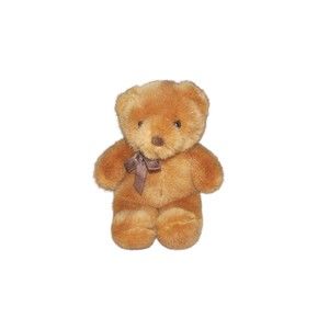 American Wego Teddy Bear plush 7334 10.5-11" rust orange brown color brown bow